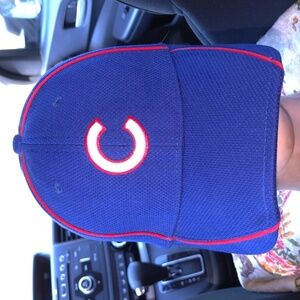 New Era 39THIRTY MLB Chicago Cubs Batting Practice Cap Fitted Hat Cap Blue S-M